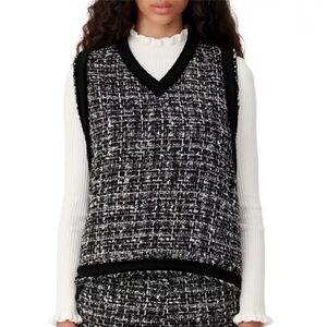 Maje Liaco Tweed Sleeveless Top
